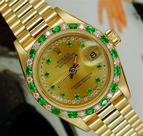 rolex watches with emeralds